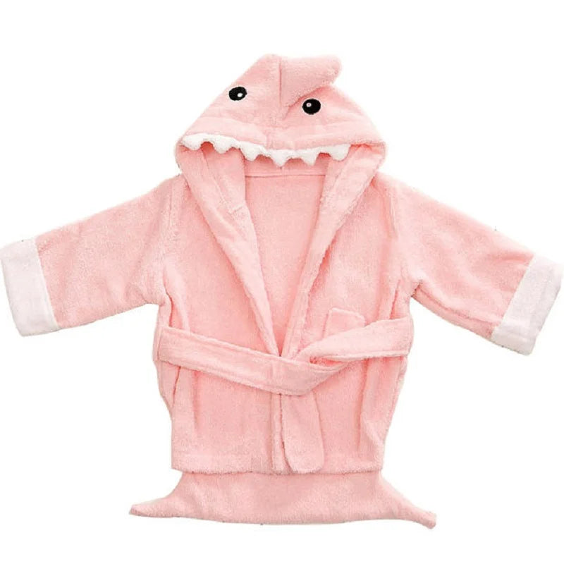 Soft & Cozy Baby Toddler Hooded Cotton Bathrobe – Perfect for 12-18 Months