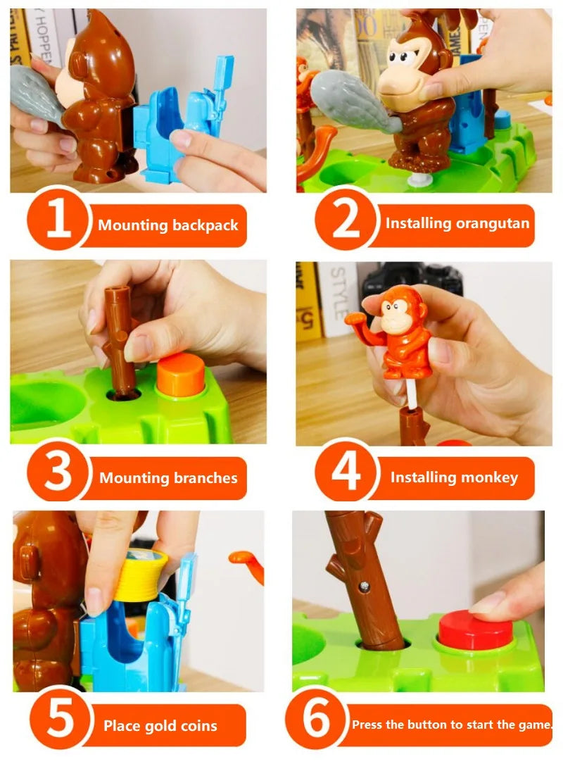 WEIQUEEN Monkey steal banana gold coin desktop competitive game puzzle parent-child interactive toy family party game