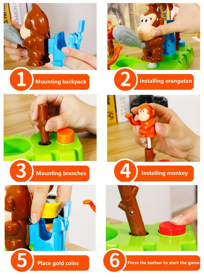 WEIQUEEN Monkey steal banana gold coin desktop competitive game puzzle parent-child interactive toy family party game