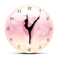 Girl Bedroom Decor Ballet Girl Princess Pink Wall Clock Baby Girl Dancing Wall Clock Ballerina Moving Leg Dancing Clock Watch