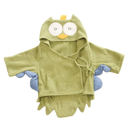 Soft & Cozy Baby Toddler Hooded Cotton Bathrobe – Perfect for 12-18 Months