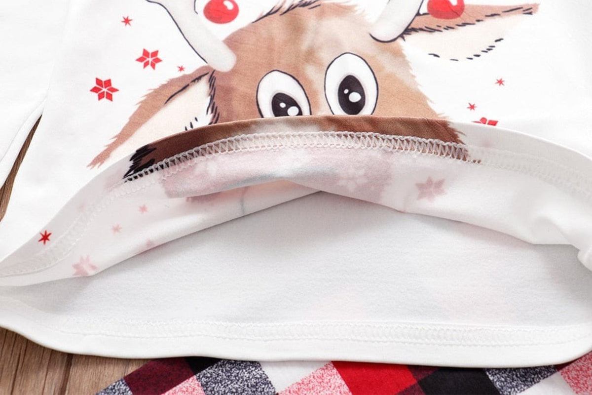 Reindeer-Themed Family Christmas Outfit Set