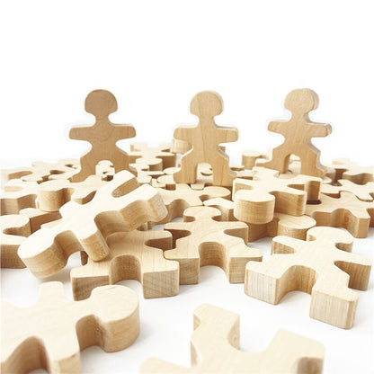 Wooden People Stacking Tower