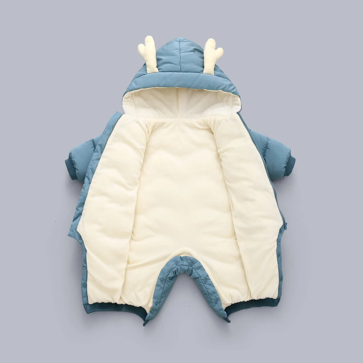 Baby Warm Winter Snowsuit Hood - Blue 18-24mos product view