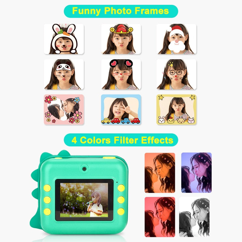 Kids Camera with Thermal Printing