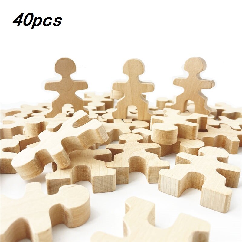 Wooden People Stacking Tower