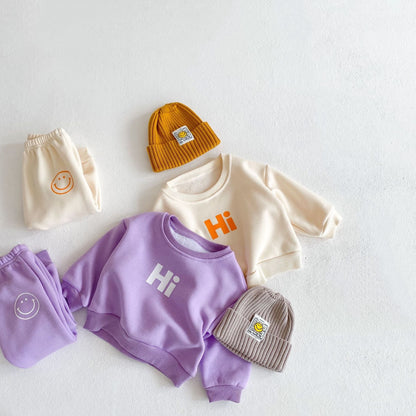 Hi Baby Sweatshirt and Jogger Pants Set