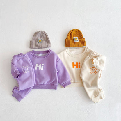 Hi Baby Sweatshirt and Jogger Pants Set