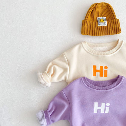Hi Baby Sweatshirt and Jogger Pants Set