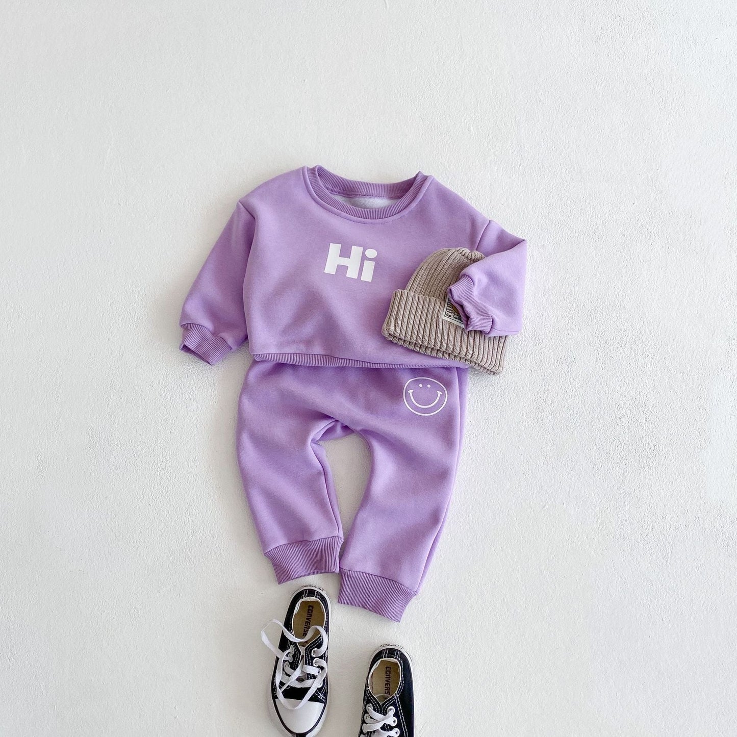 Hi Baby Sweatshirt and Jogger Pants Set
