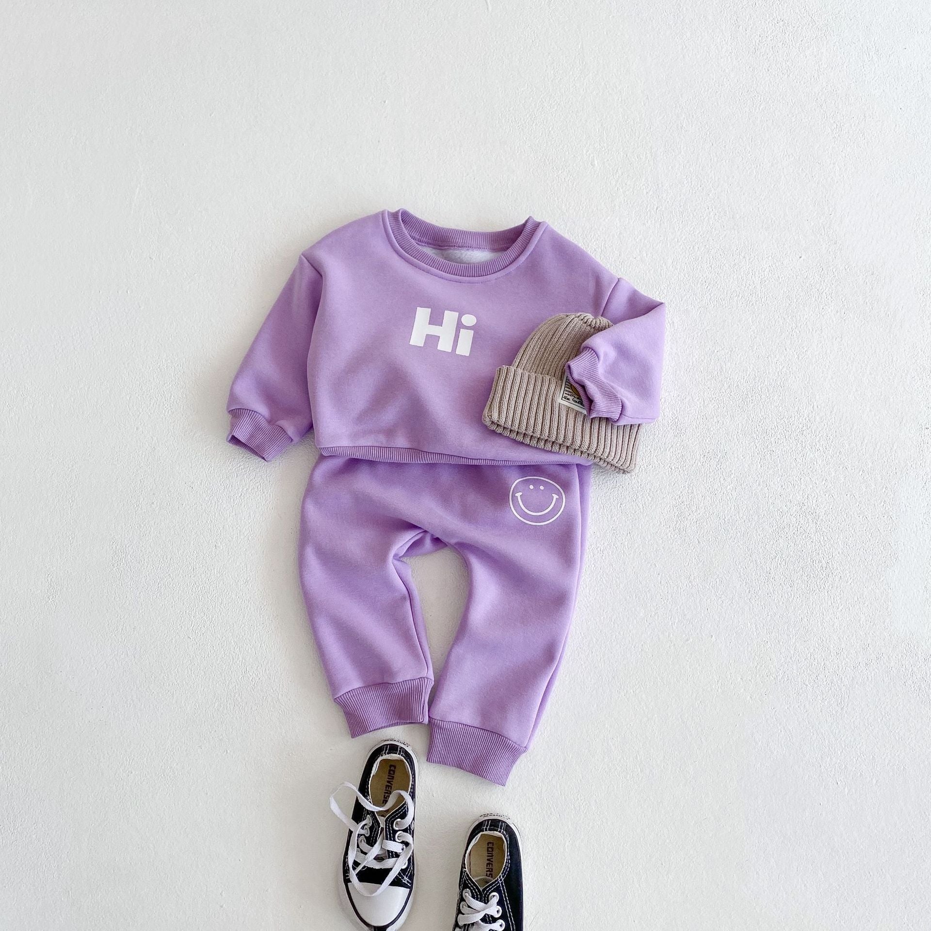 Hi Baby Sweatshirt and Jogger Pants Set