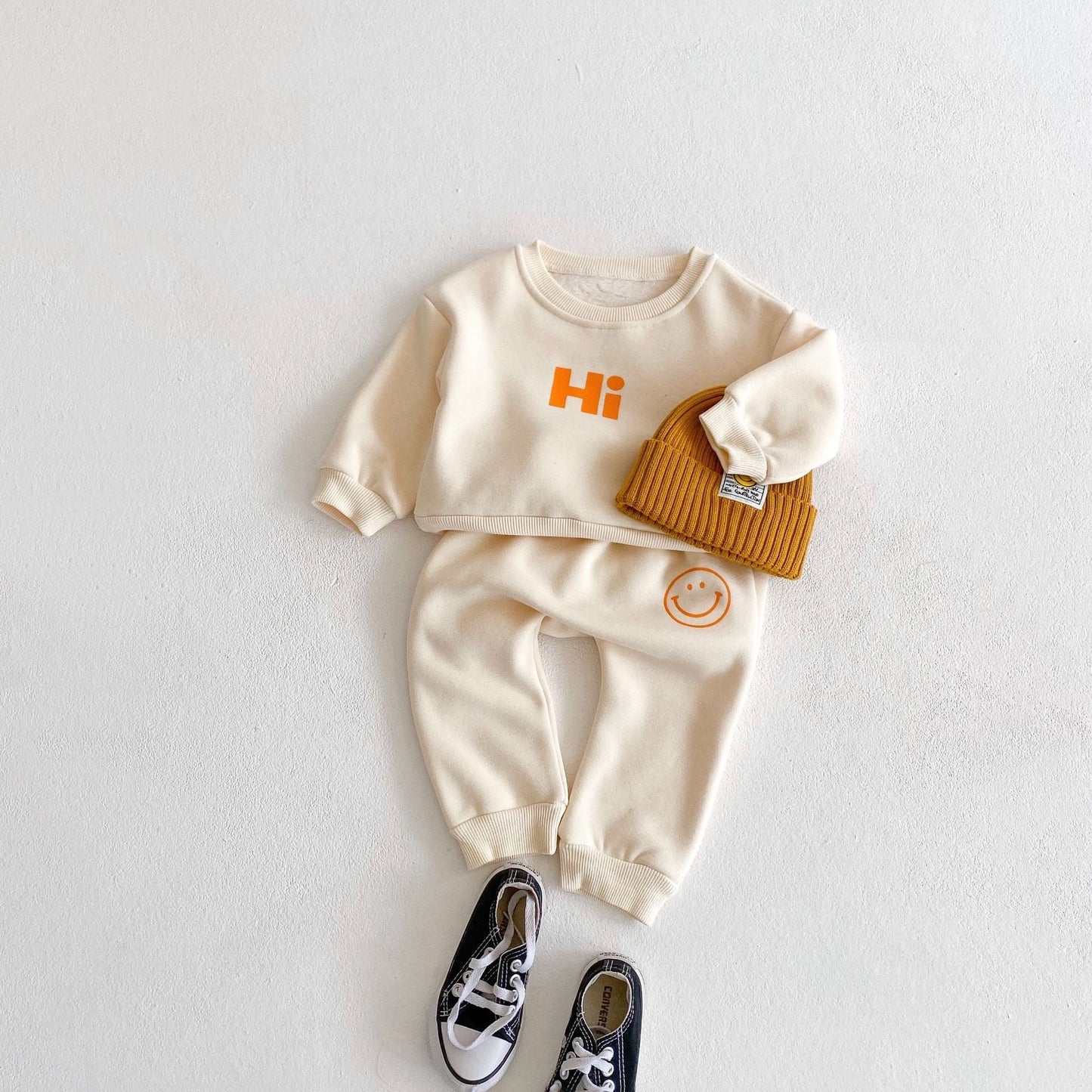 Hi Baby Sweatshirt and Jogger Pants Set