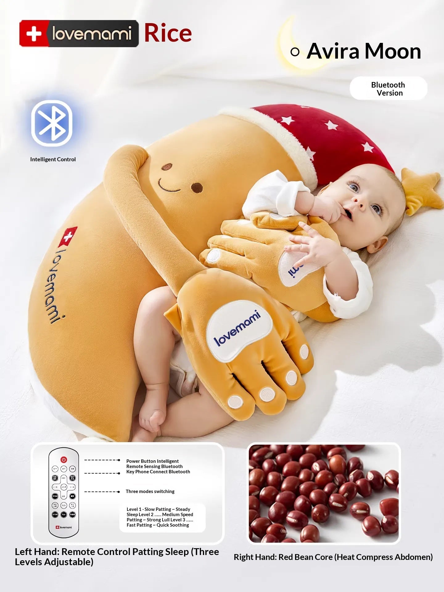 WEIQUEEN  Baby Banana Teether - Safe Silicone Teething Toy for Infants 0-12 Months moon