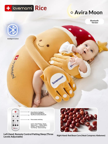 WEIQUEEN  Baby Banana Teether - Safe Silicone Teething Toy for Infants 0-12 Months moon