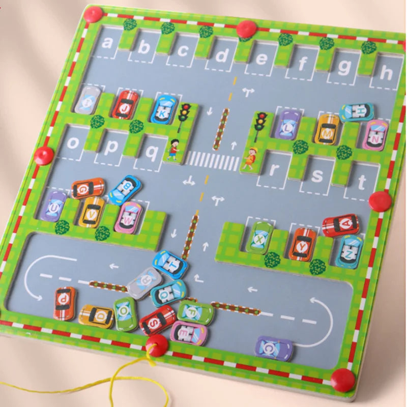 Magnetic Car Maze - B Blue-224 cards product view