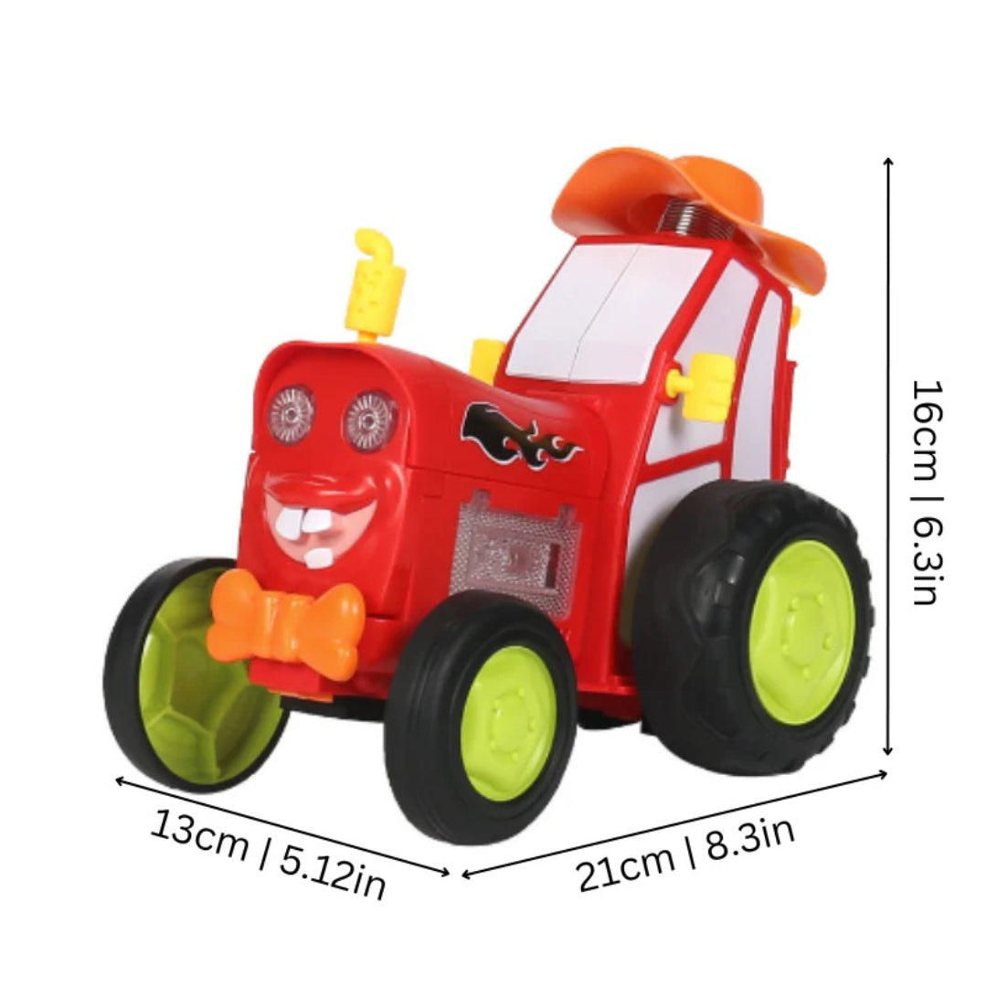 Cartoon-Style Toy Tractor - Fun Agricultural Vehicle