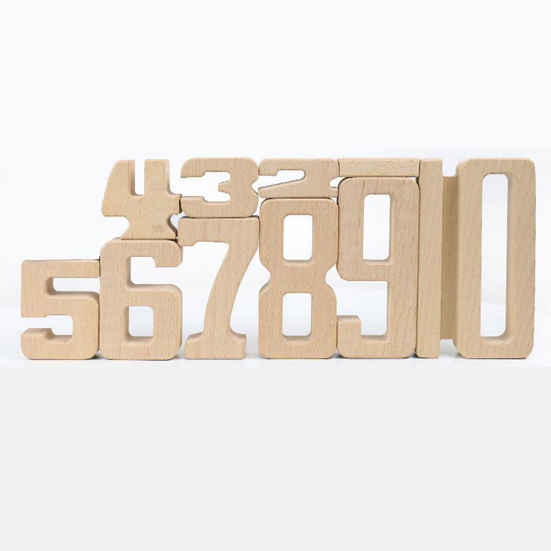 Mini Montessori Wooden Math Numbers Blocks