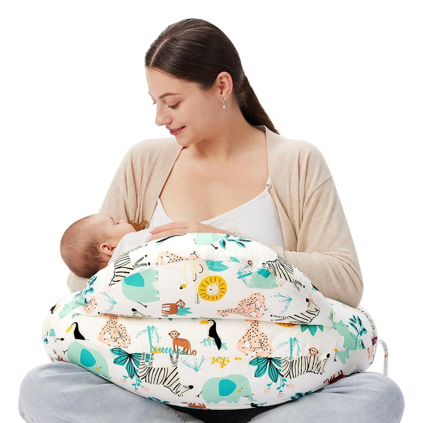 Ergonomic Breastfeeding Pillow with Machine-Washable Cover