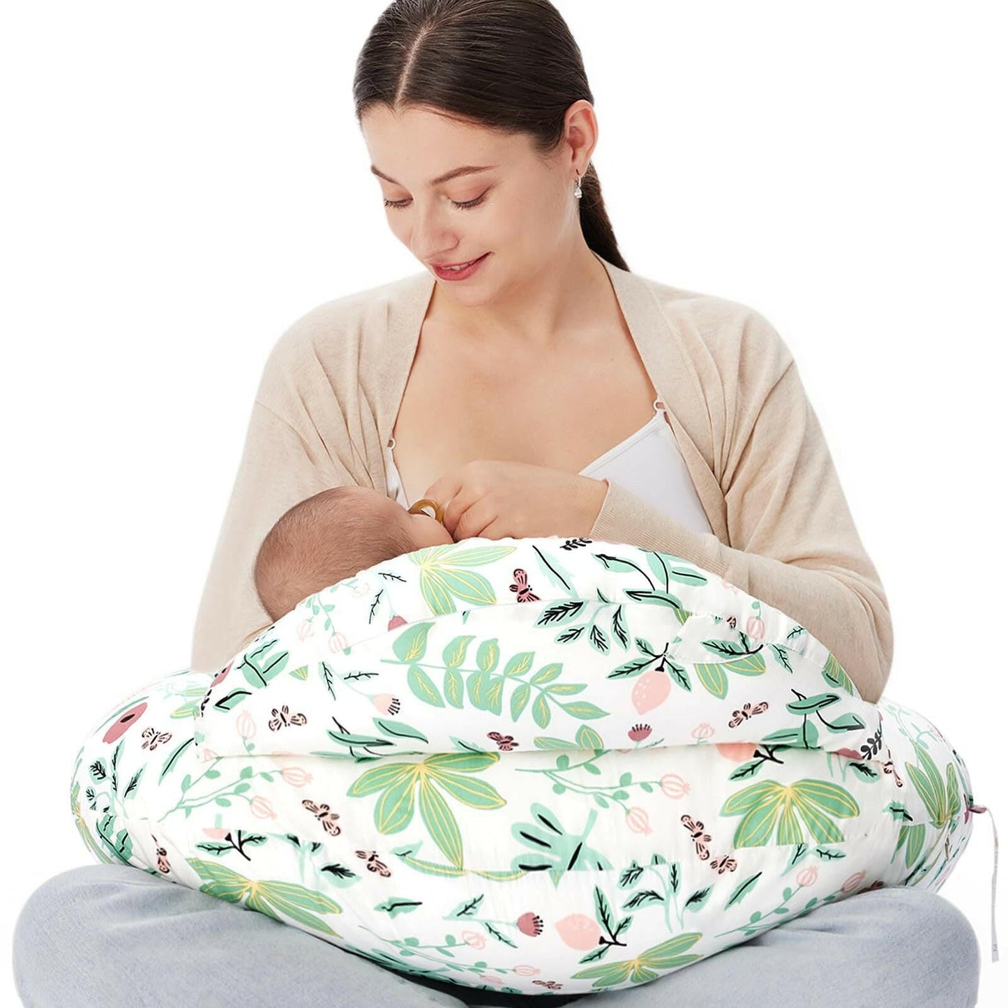Ergonomic Breastfeeding Pillow with Machine-Washable Cover
