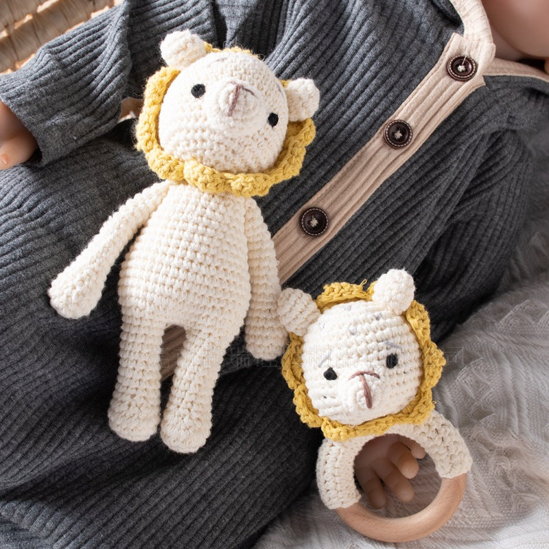 Hand Crocheted Animal Rattle Set