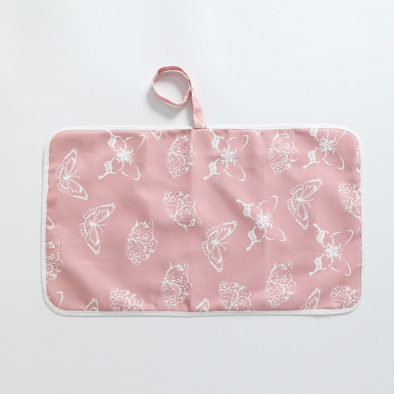 Portable Waterproof Changing Pad - White Geometry product view