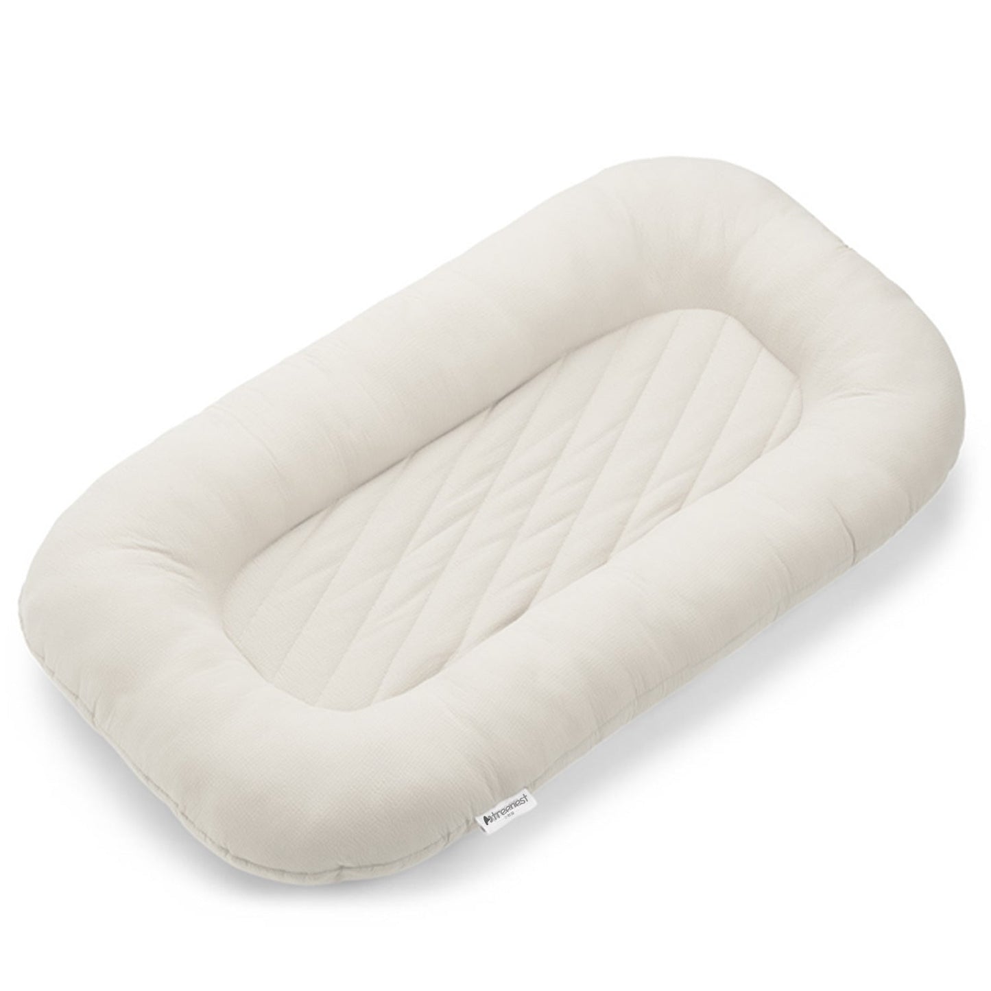 Ultra-Soft Striped Infant Lounger Bed
