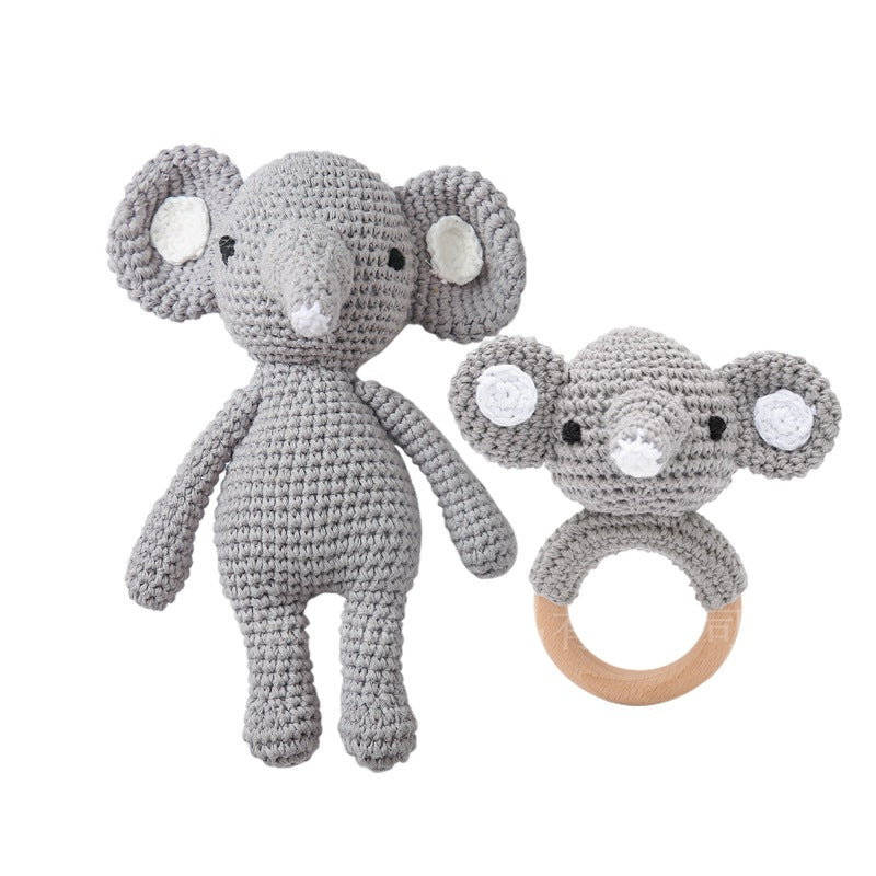 Hand Crocheted Animal Rattle Set
