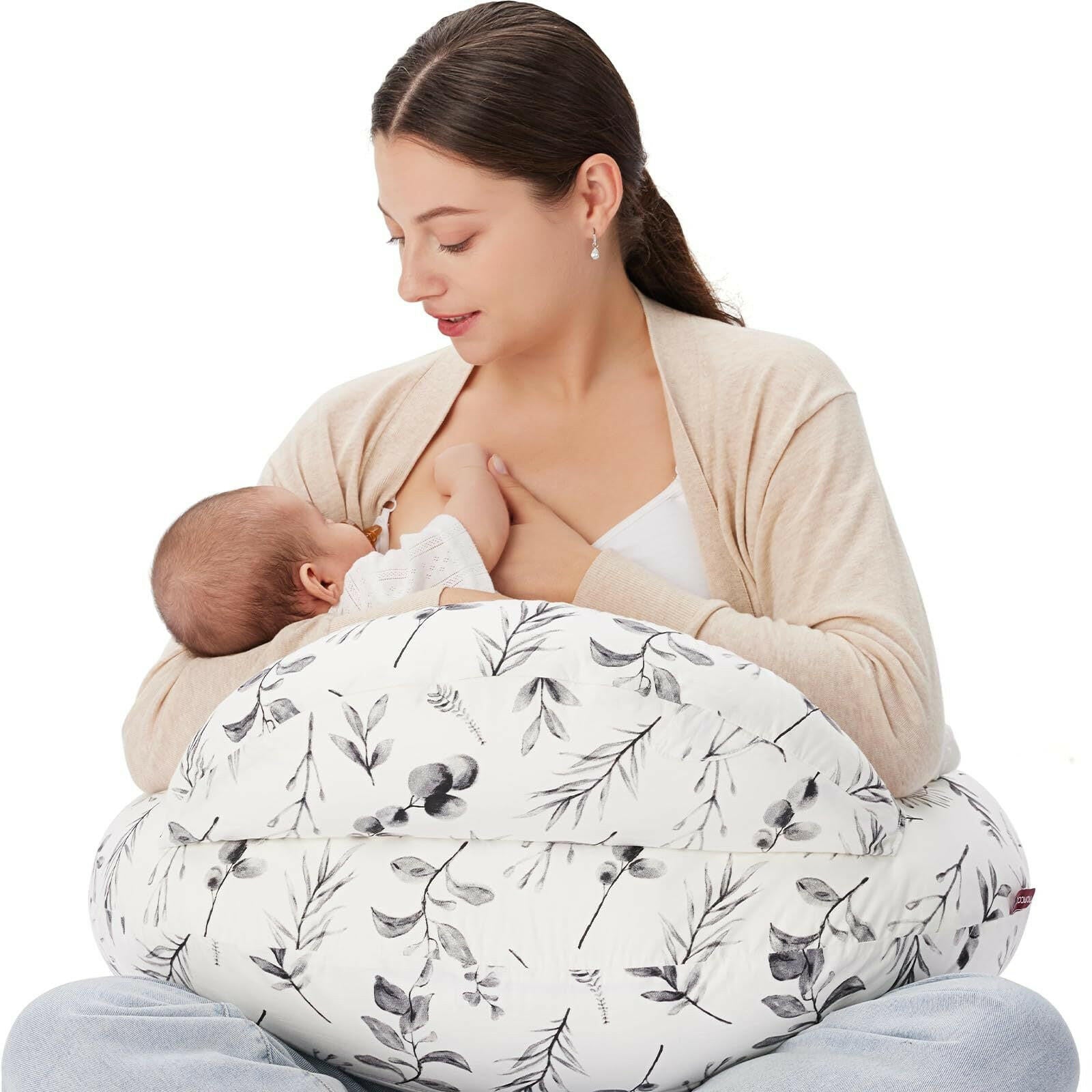 Ergonomic Breastfeeding Pillow with Machine-Washable Cover