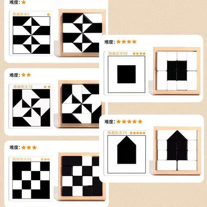 Puzzle hidden block puzzle toys cultivate children's spatial thinking imagination ability parent-child interaction desktop games - MEACAOFG