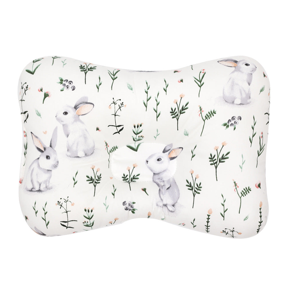 Ergonomic Newborn Head-Shaping Pillow - Grass-Eating Bunny product view