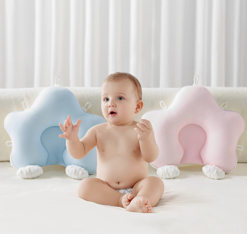Star-Shaped Adjustable Baby Head Shaping Pillow with Patting Hands