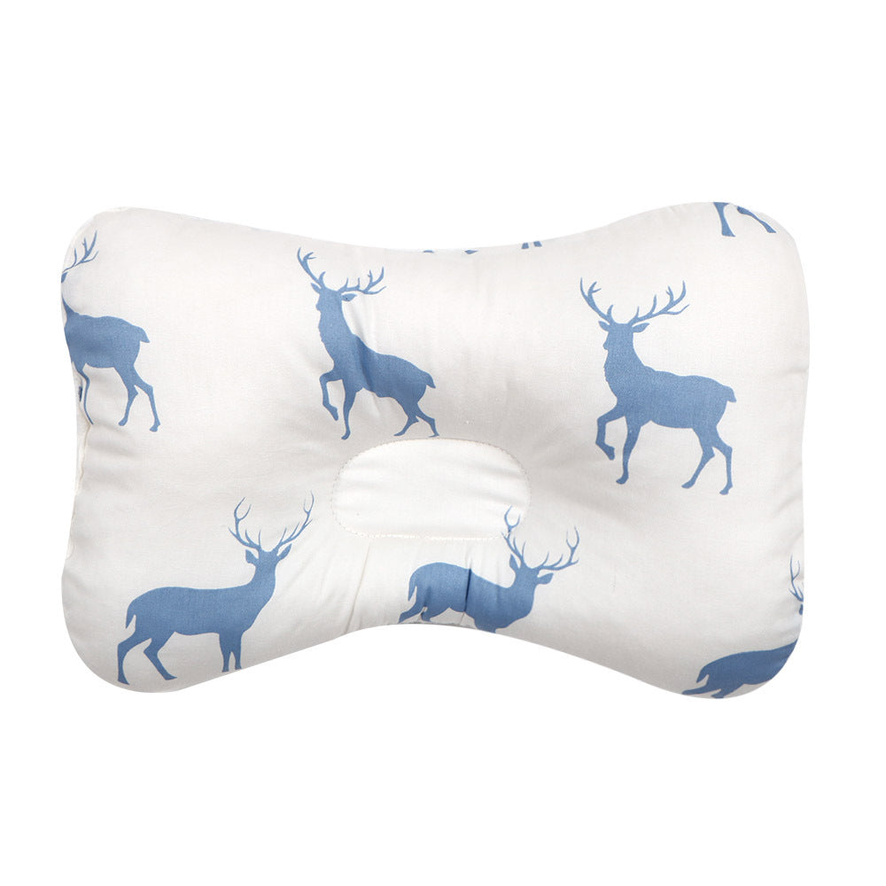 Ergonomic Newborn Head-Shaping Pillow - White Reindeer product view