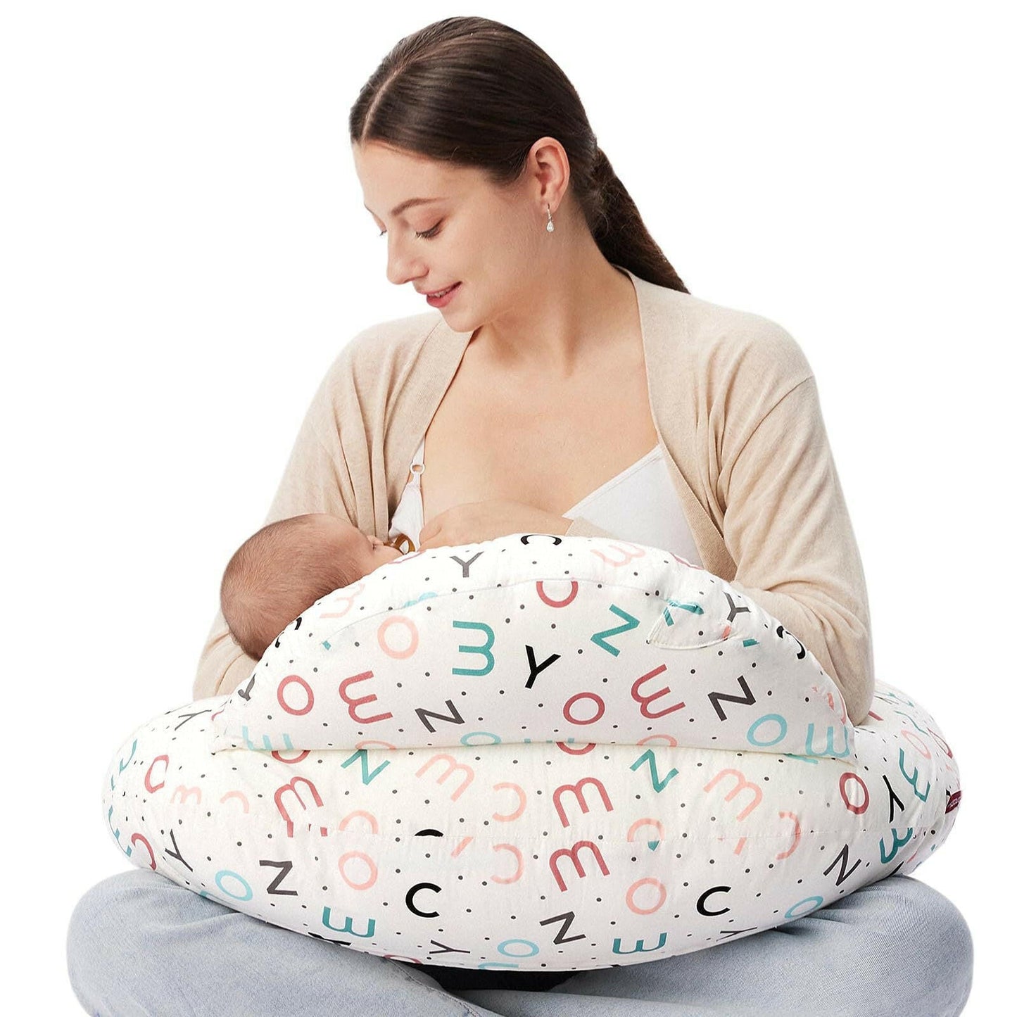 Ergonomic Breastfeeding Pillow with Machine-Washable Cover