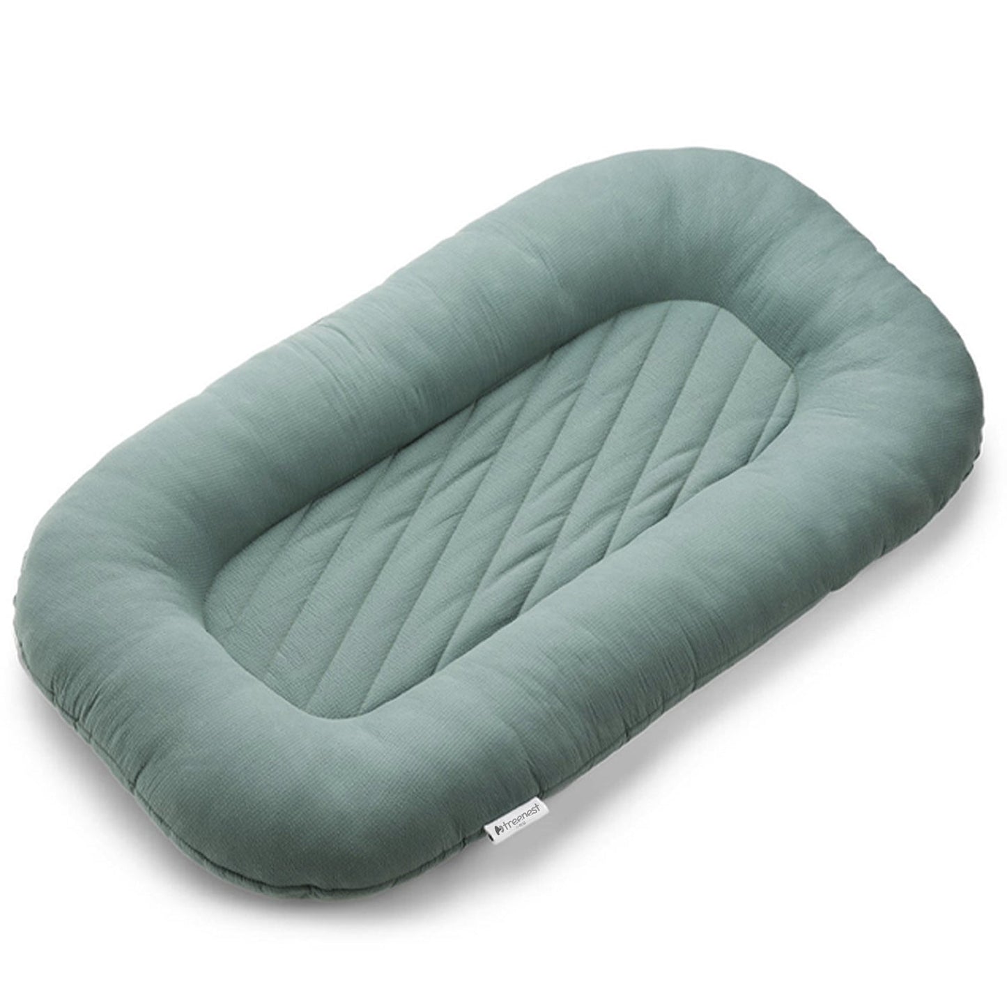 Ultra-Soft Striped Infant Lounger Bed