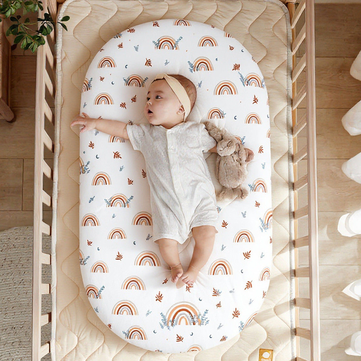 Baby Knitted Cotton Fitted Bed Sheet-2Pack