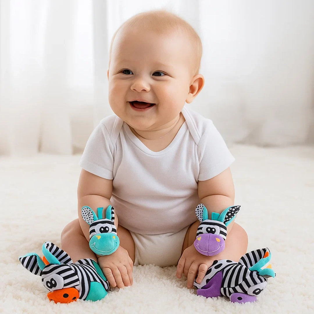 Soft Sensory Wrist Rattles and Socks Set