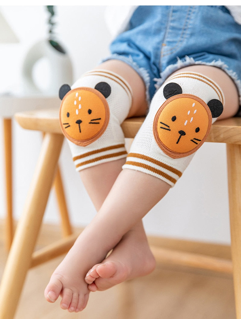 Animal Face Baby Knee Pad Kids - Baby Fox Orange product view