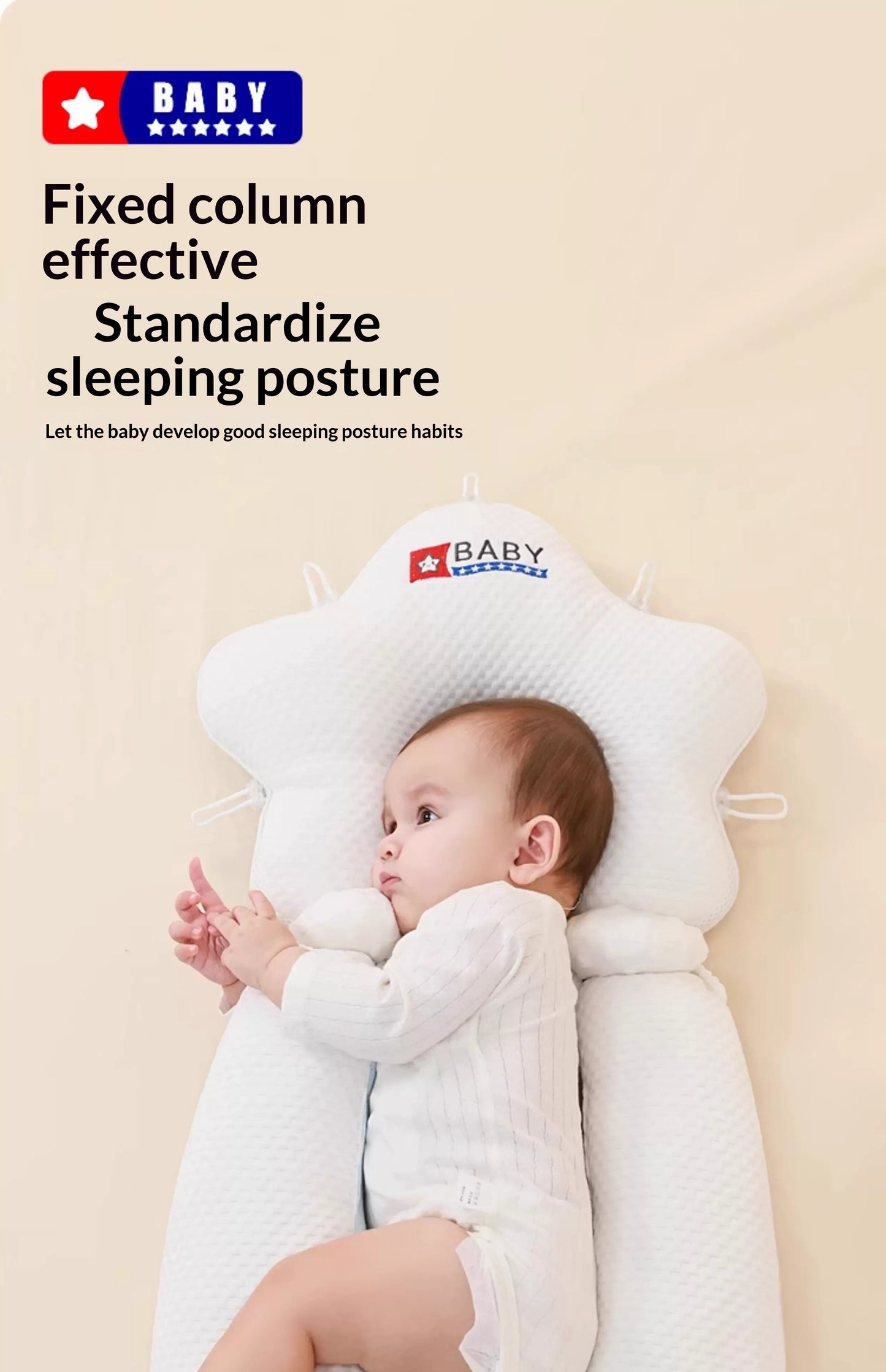 Premium Baby Sleeping Pillow - Soft Memory Foam Support for Newborns & Infants