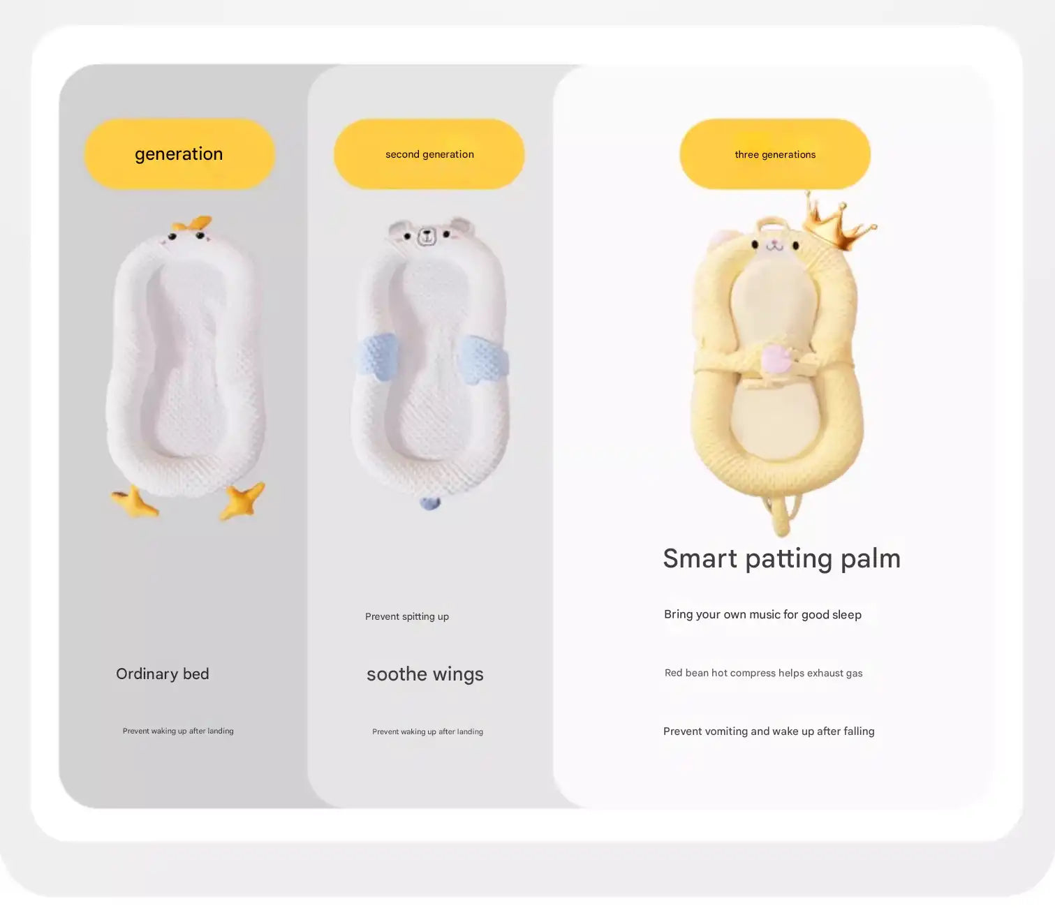 Premium Baby Soothing Bed - Comfort Sleep Solution for Newborns & Infants