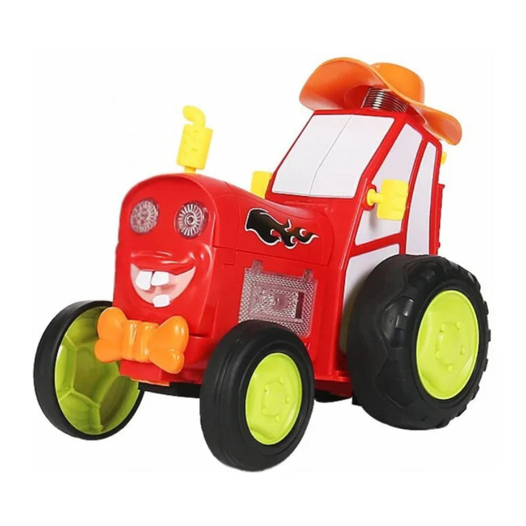 Cartoon-Style Toy Tractor - Fun Agricultural Vehicle