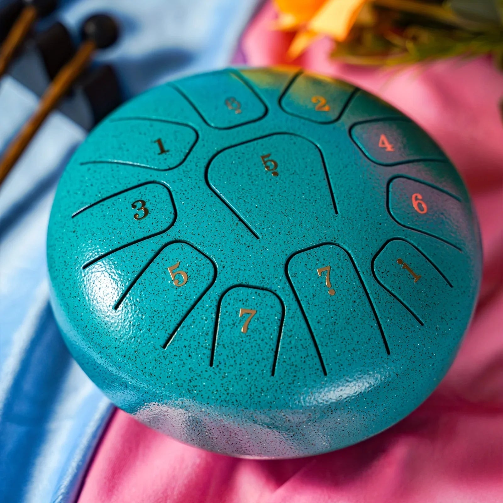 Miwayer 6" Rain Drum Pro Kit | 11-Note Steel Tongue Drum Sound Healing Instrument | Yoga/Medical/Outdoor/Anxiety Relief Tool