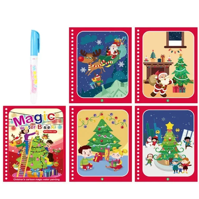 Magic Water Book with Pen Children Learning  Education Toy Baby Montessori Toys Drawing Coloring Books for Kids 2 To 4 Years Old