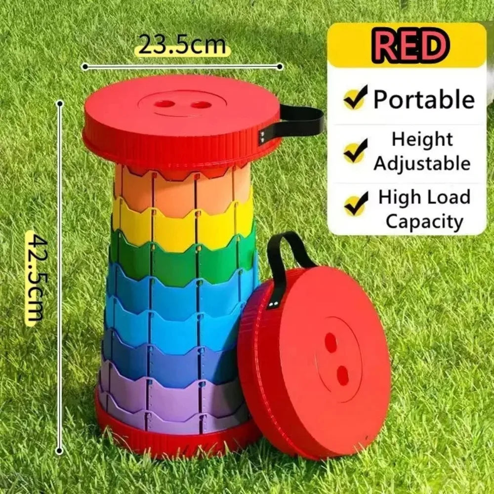 Upgraded Portable Foldable Folding Stool Retractable Folding Camping Stool Suitable For Adults Outdoor Fishing Gardening