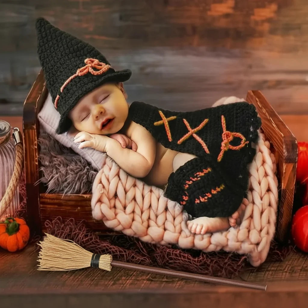 Handmade Newborn Crochet Wizard Photo Outfit