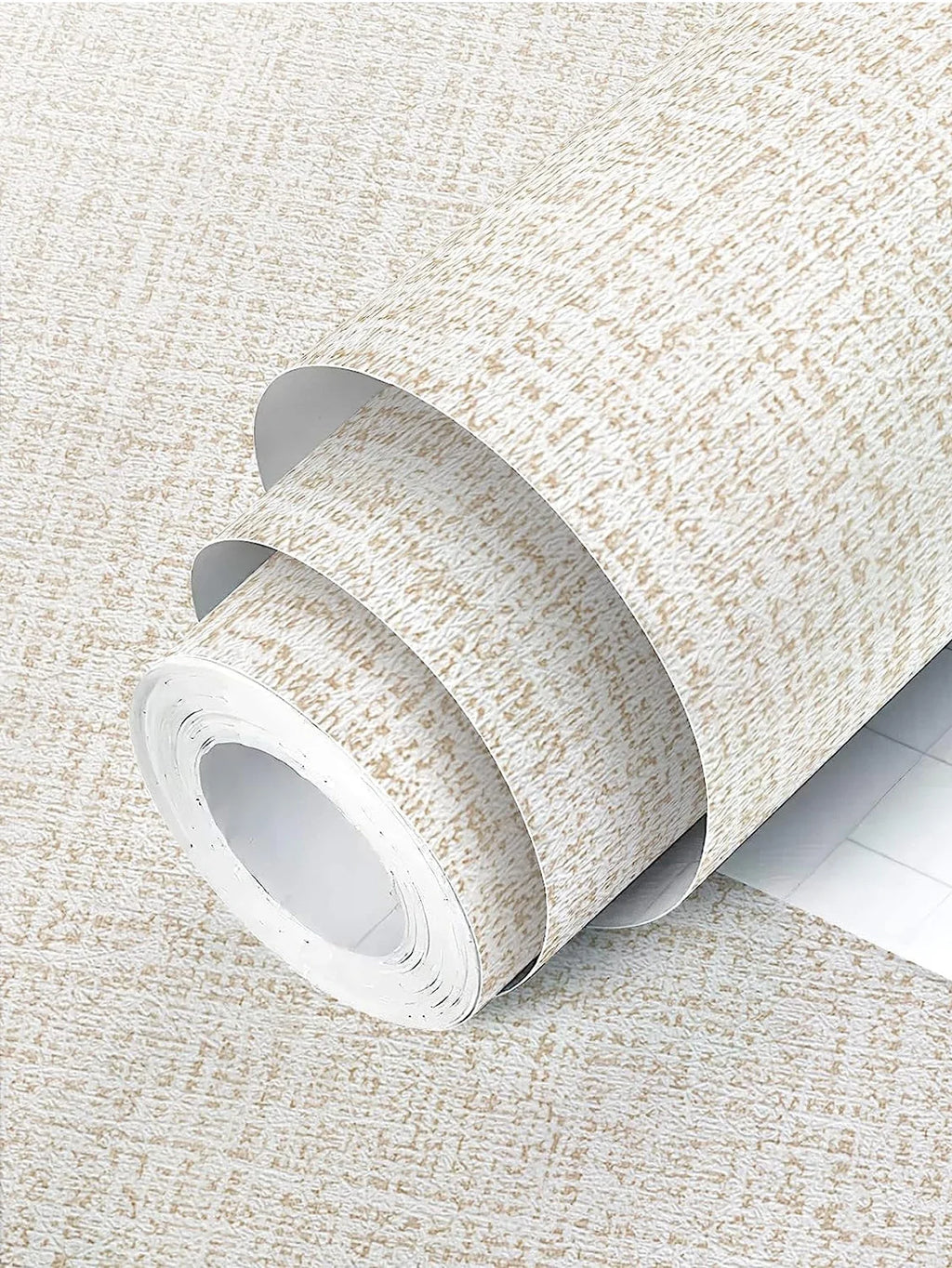 Grasscloth Peel and Stick Wallpaper Linen Self Adhesive Wallpaper Waterproof Removable Contact Paper for Cabinets Countertops