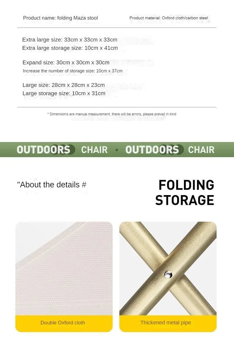 Outdoor Portable Folding Stool Camping Collapsible Foot Stool Hiking Beach Travel Picnic Fishing Seat Tools Ultralight Picnic