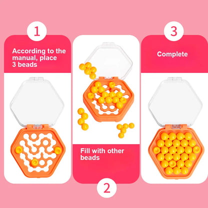 WEIQUEEN Mini Pocket Puzzle Color Beads Game Party Tabletop Game Children's Spatial Logical Thinking Training Kid Enlightenment Teaching