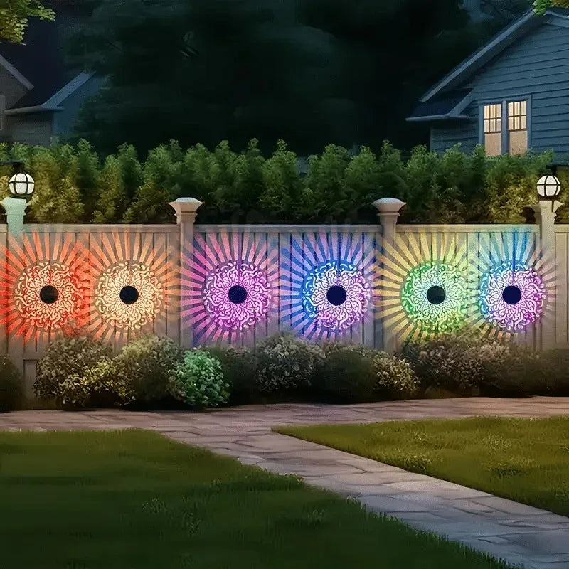 1/2/4pcs 7color Solar Datura Lights Garden Decoration Christmas Halloween Party Courtyard Decoration Solar Garden Wall Light