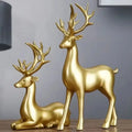 Creative Deer Desktop Ornament Sitting/Standing Position Modern Reindeer Sculpture Cute Durable Christmas Deer Statue