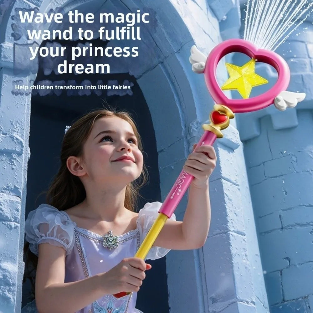 Water Park Toy 7-Hole Water Wand Love Shaped Splashing Spray Water Play Stick Handheld Pull Type Water Toys Water Play